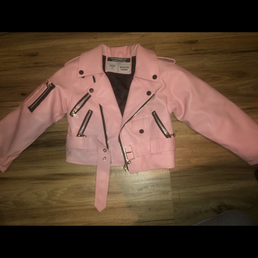 Elvis Presley Youth pink Faux Leather Jacket